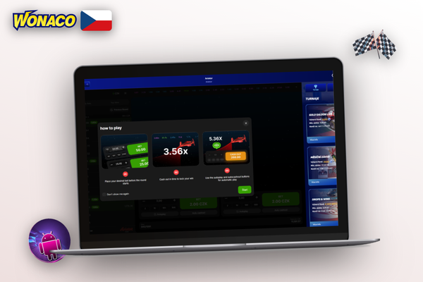Aviator demo Wonaco Casino na notebooku – virtuální kredity a identické herní rozhraní