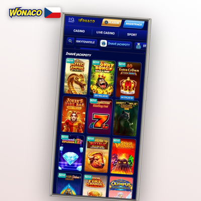 Přes 14 400 kasinových her dostupných v mobilní aplikaci Wonaco Casino