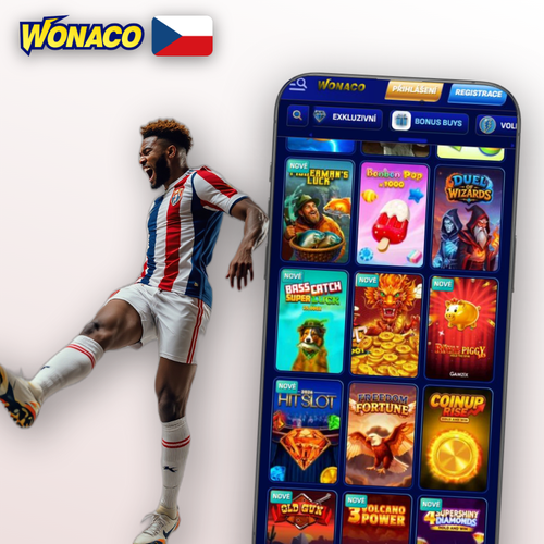 Wonaco Casino app na smartphonu – celé kasino a sázky vždy po ruce
