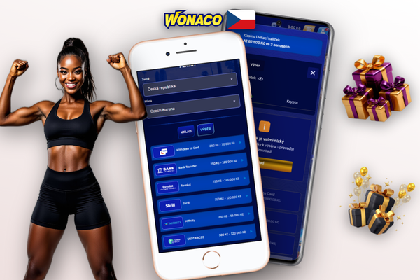 Wonaco Casino výběr přes mobilní prohlížeč na Androidu i iOS