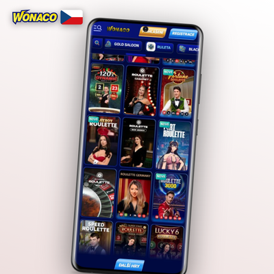 Sportovní sázky a live kurzy přehledně v Wonaco Casino mobile aplikaci